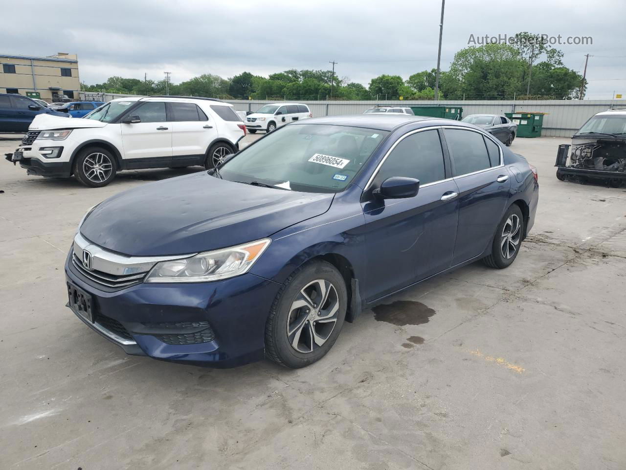 2017 Honda Accord Lx Blue vin: 1HGCR2F32HA160386