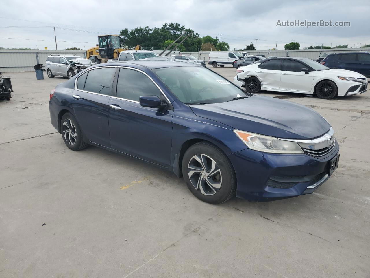 2017 Honda Accord Lx Синий vin: 1HGCR2F32HA160386