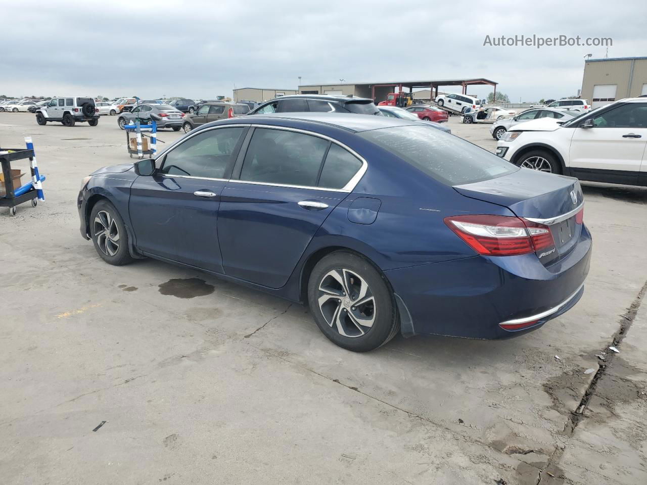 2017 Honda Accord Lx Blue vin: 1HGCR2F32HA160386