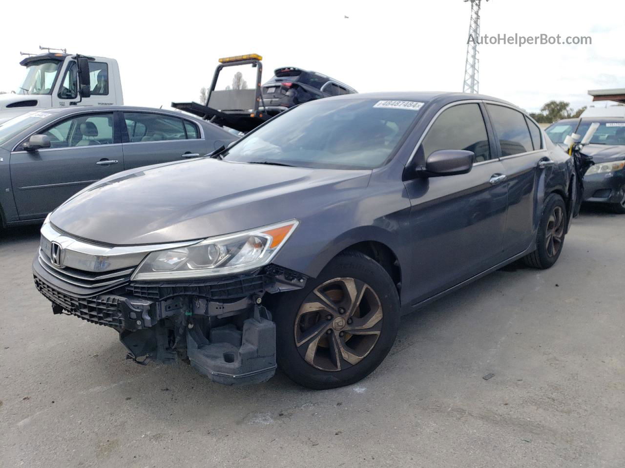 2017 Honda Accord Lx Gray vin: 1HGCR2F32HA175406