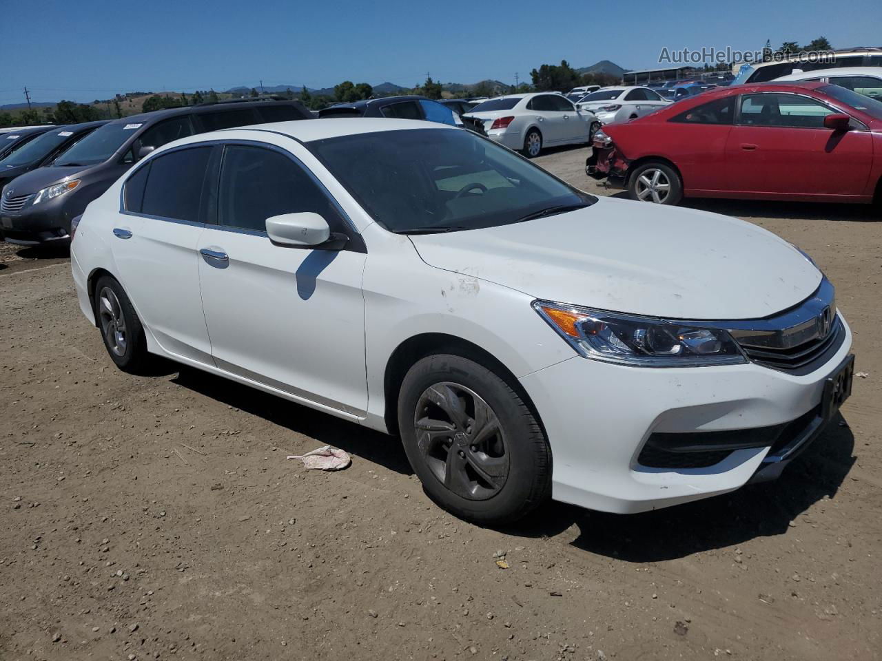 2017 Honda Accord Lx White vin: 1HGCR2F32HA189998