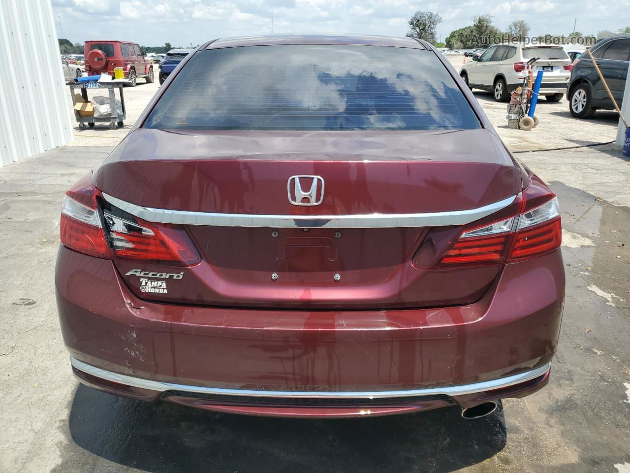 2017 Honda Accord Lx Maroon vin: 1HGCR2F32HA202314