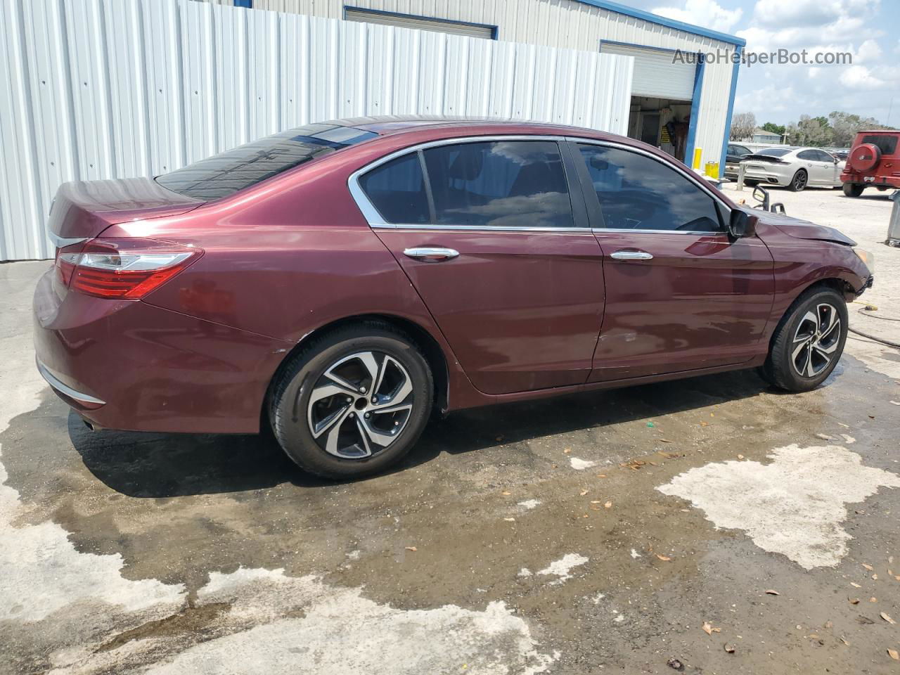 2017 Honda Accord Lx Maroon vin: 1HGCR2F32HA202314