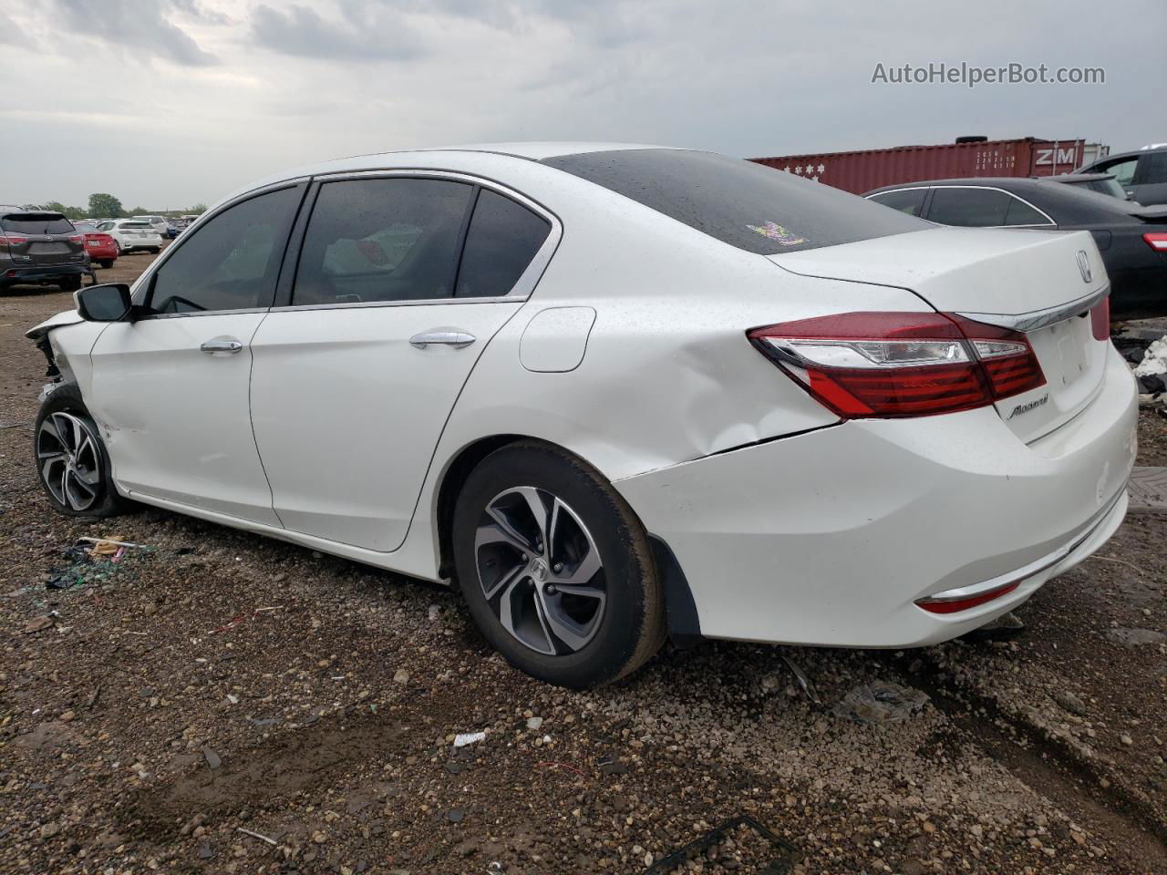 2017 Honda Accord Lx White vin: 1HGCR2F32HA220229