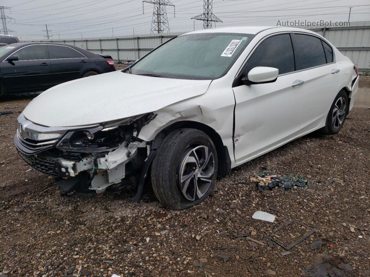 2017 Honda Accord Lx White vin: 1HGCR2F32HA220229