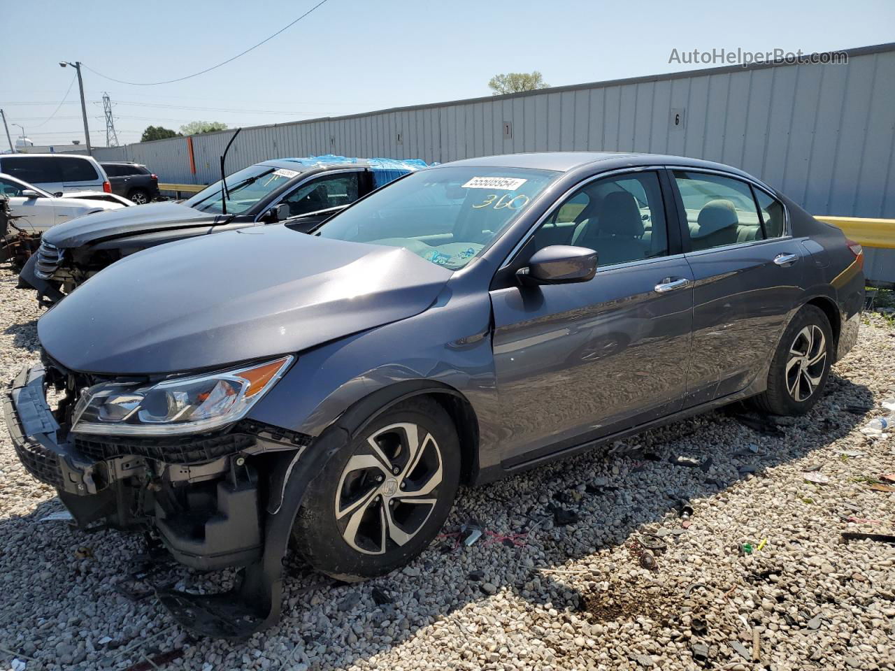 2017 Honda Accord Lx Gray vin: 1HGCR2F32HA241274