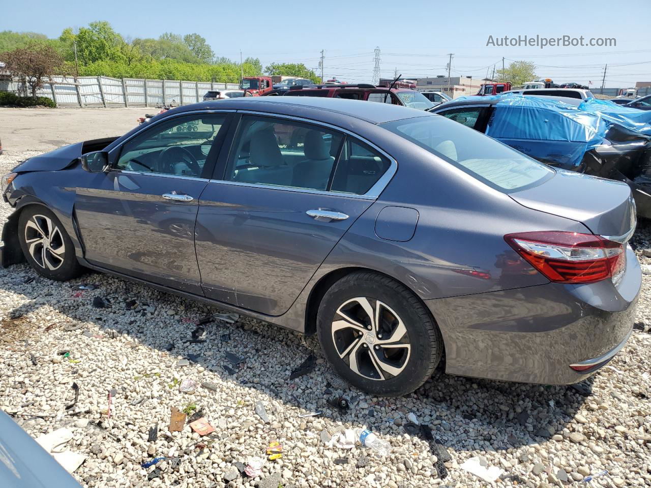 2017 Honda Accord Lx Gray vin: 1HGCR2F32HA241274