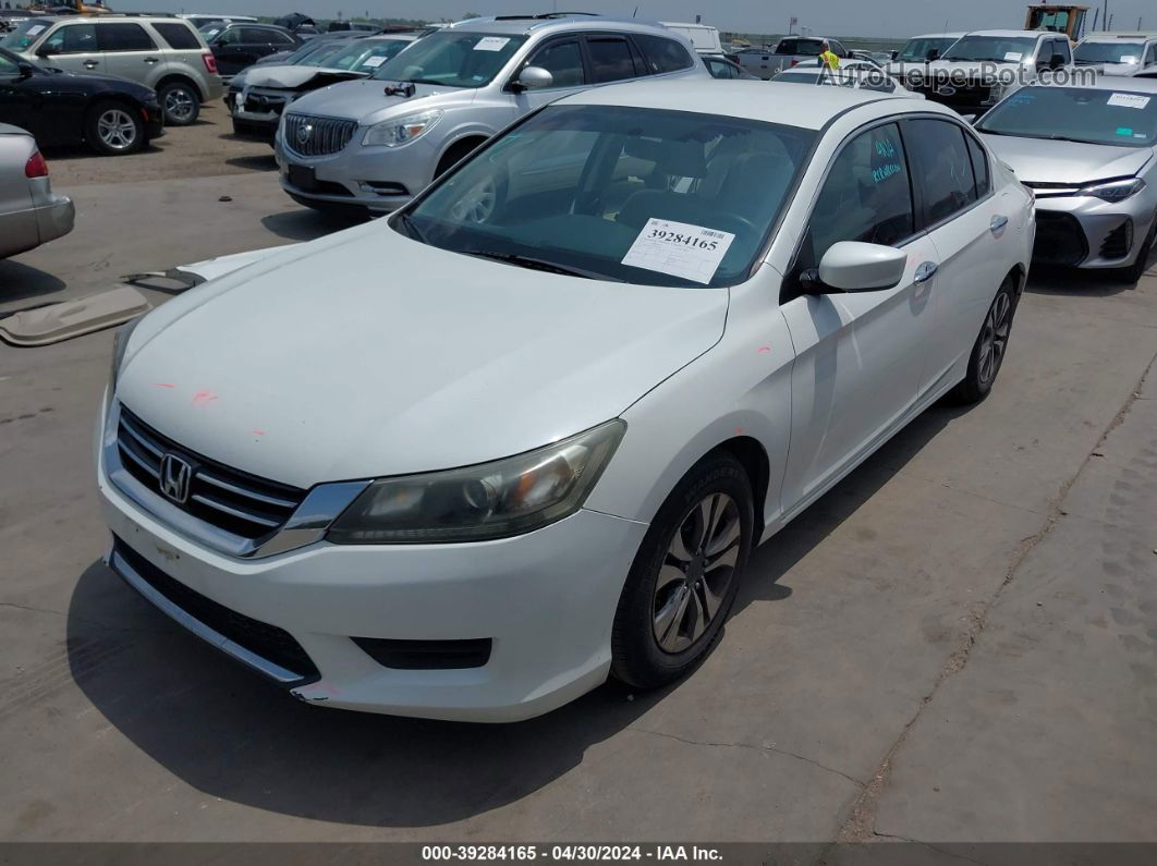 2014 Honda Accord Lx White vin: 1HGCR2F33EA061376