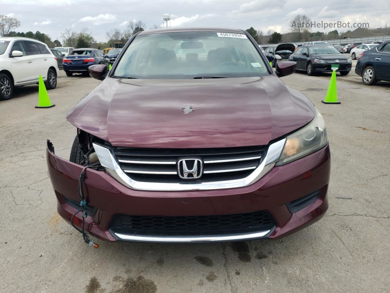 2014 Honda Accord Lx Burgundy vin: 1HGCR2F33EA063399