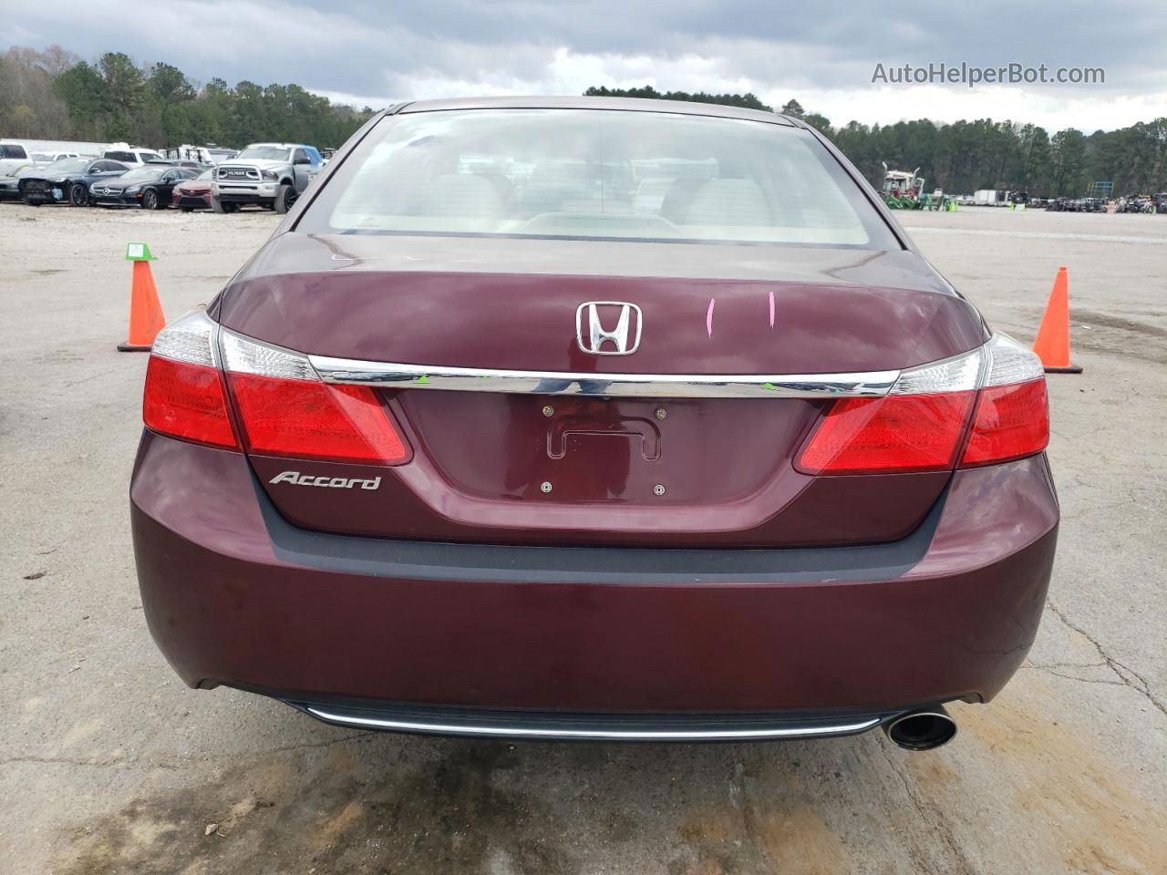 2014 Honda Accord Lx Burgundy vin: 1HGCR2F33EA063399