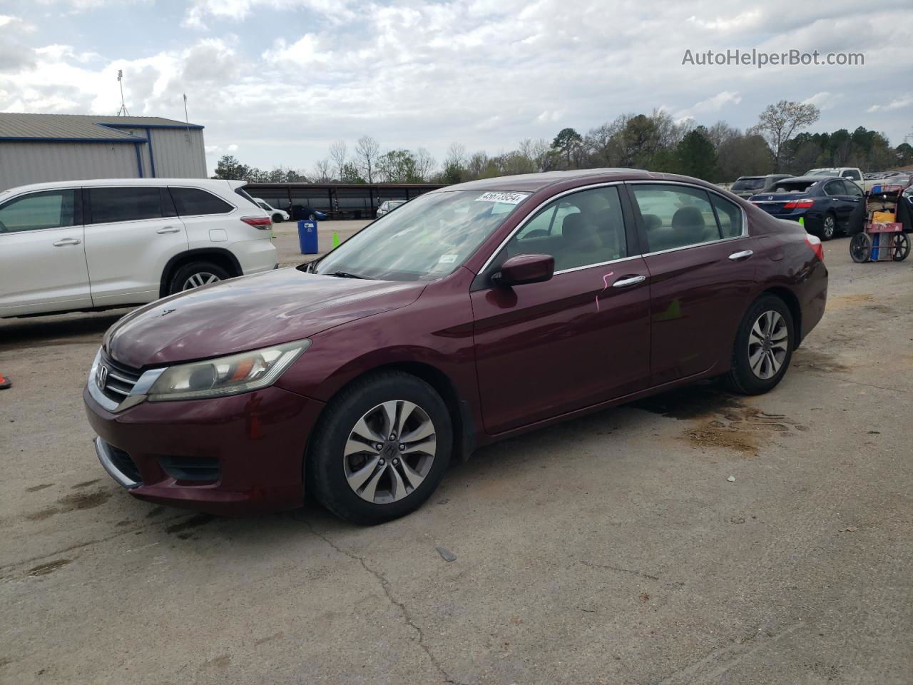 2014 Honda Accord Lx Burgundy vin: 1HGCR2F33EA063399