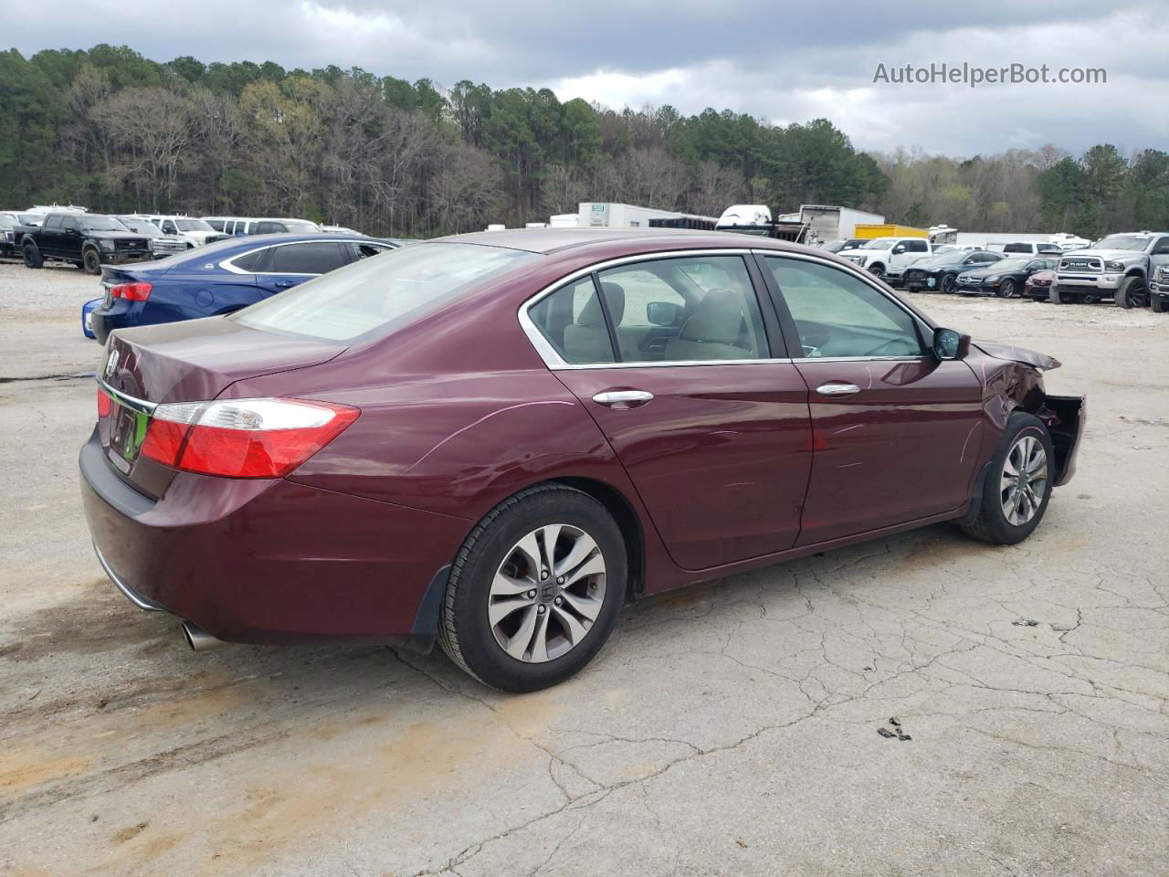 2014 Honda Accord Lx Burgundy vin: 1HGCR2F33EA063399