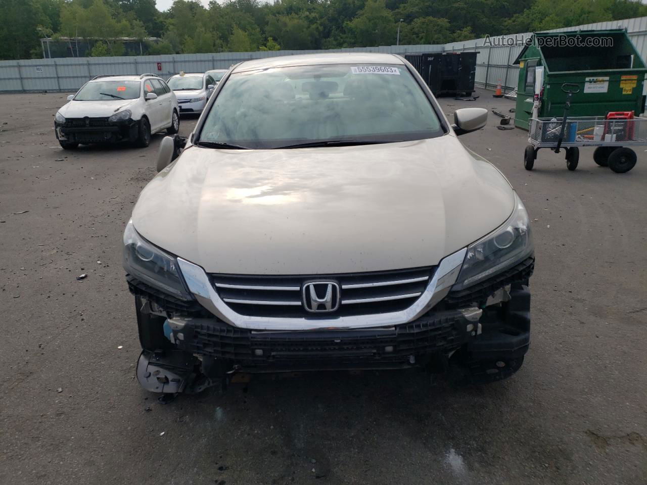 2014 Honda Accord Lx Бежевый vin: 1HGCR2F33EA083006