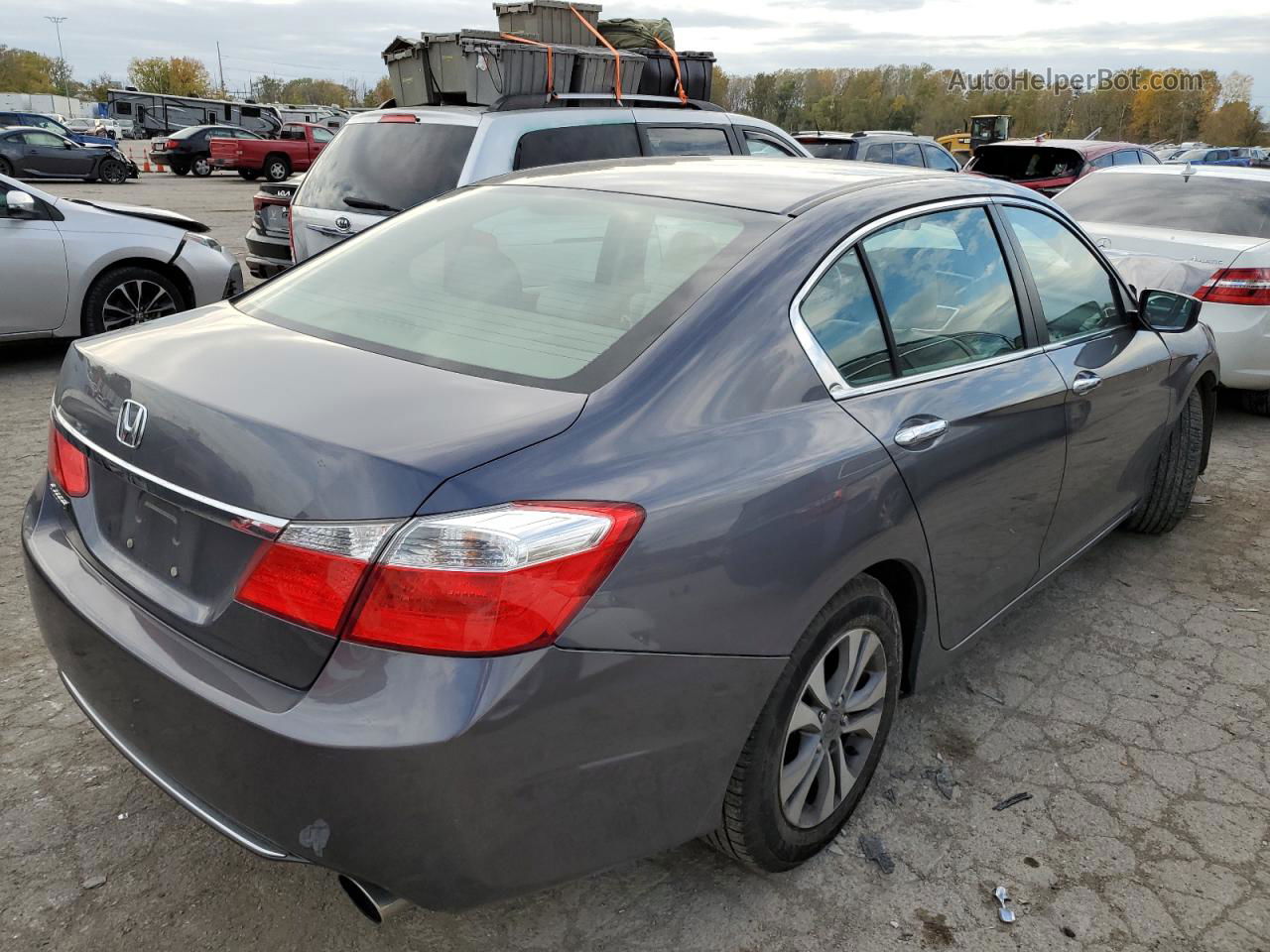 2014 Honda Accord Lx Gray vin: 1HGCR2F33EA097875