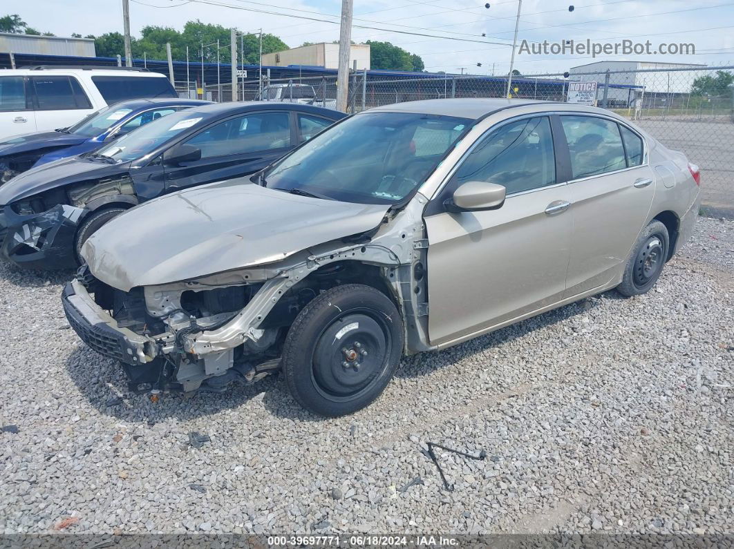 2014 Honda Accord Lx Beige vin: 1HGCR2F33EA098430