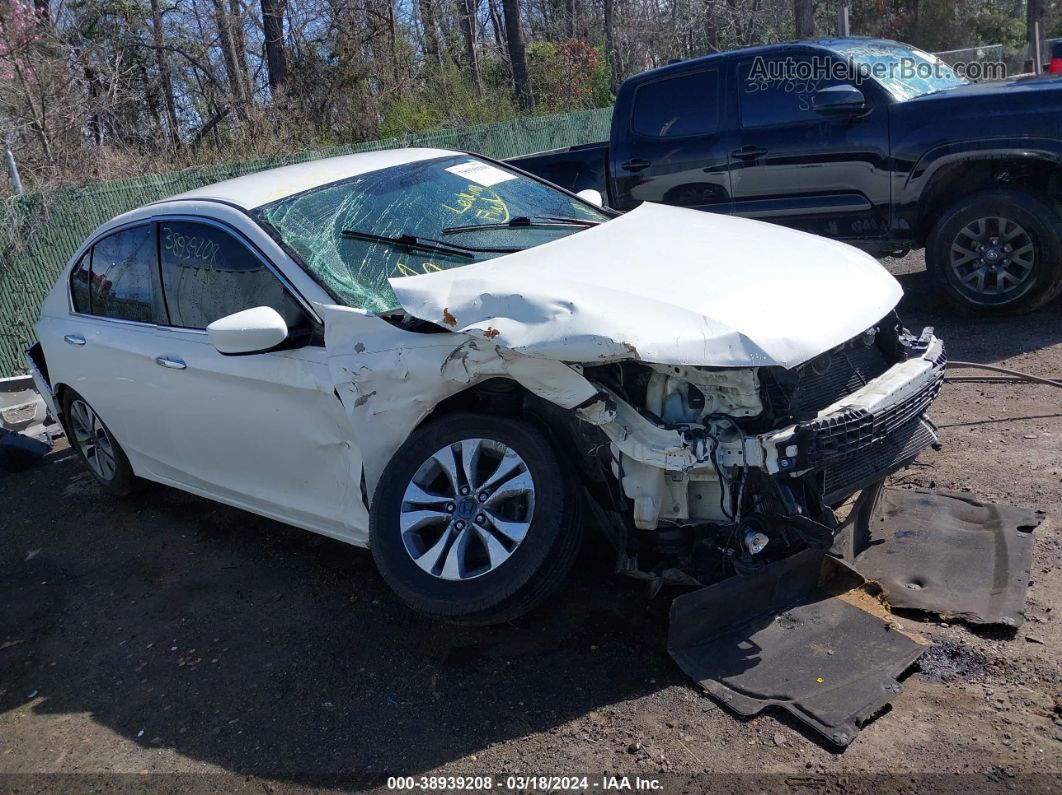 2014 Honda Accord Lx White vin: 1HGCR2F33EA117767