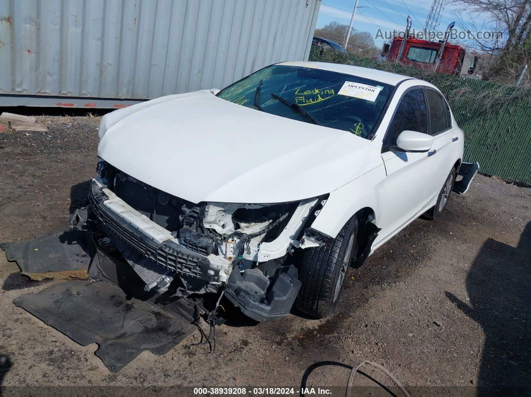 2014 Honda Accord Lx White vin: 1HGCR2F33EA117767