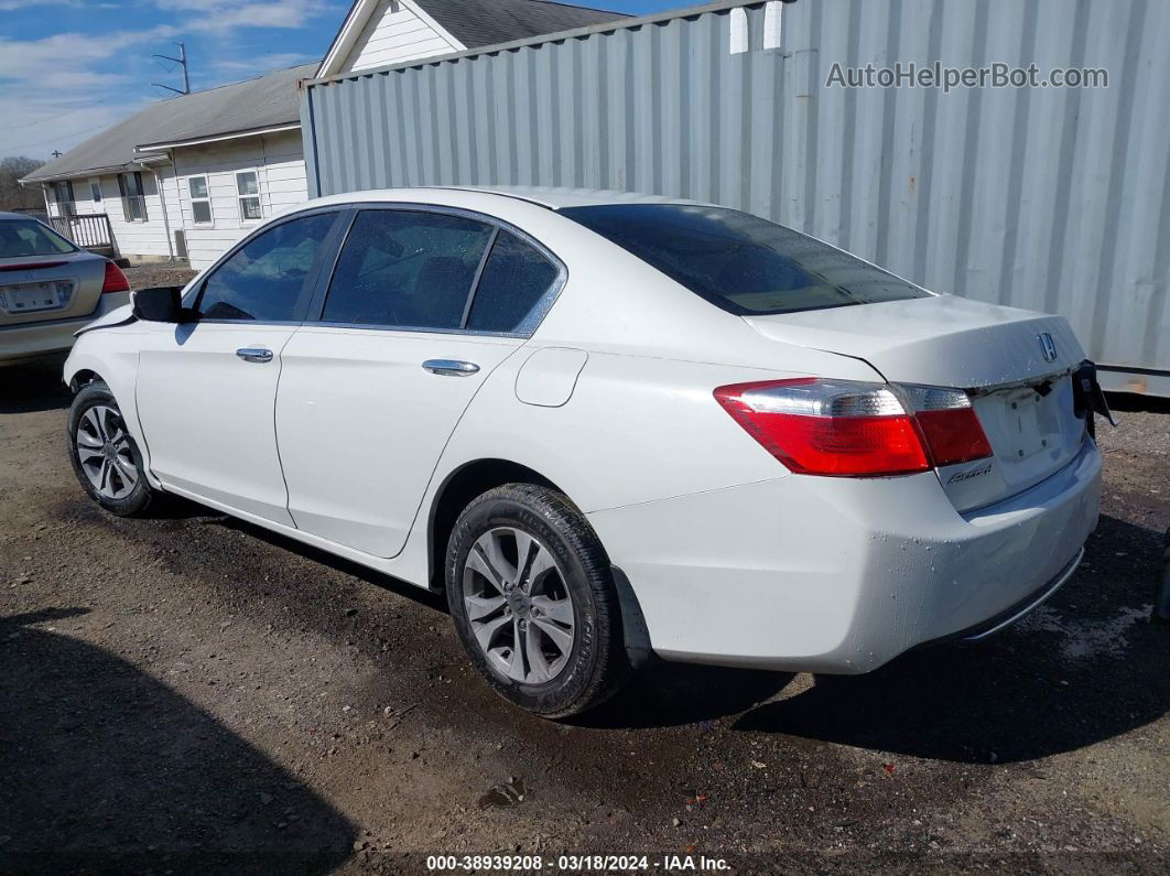 2014 Honda Accord Lx White vin: 1HGCR2F33EA117767