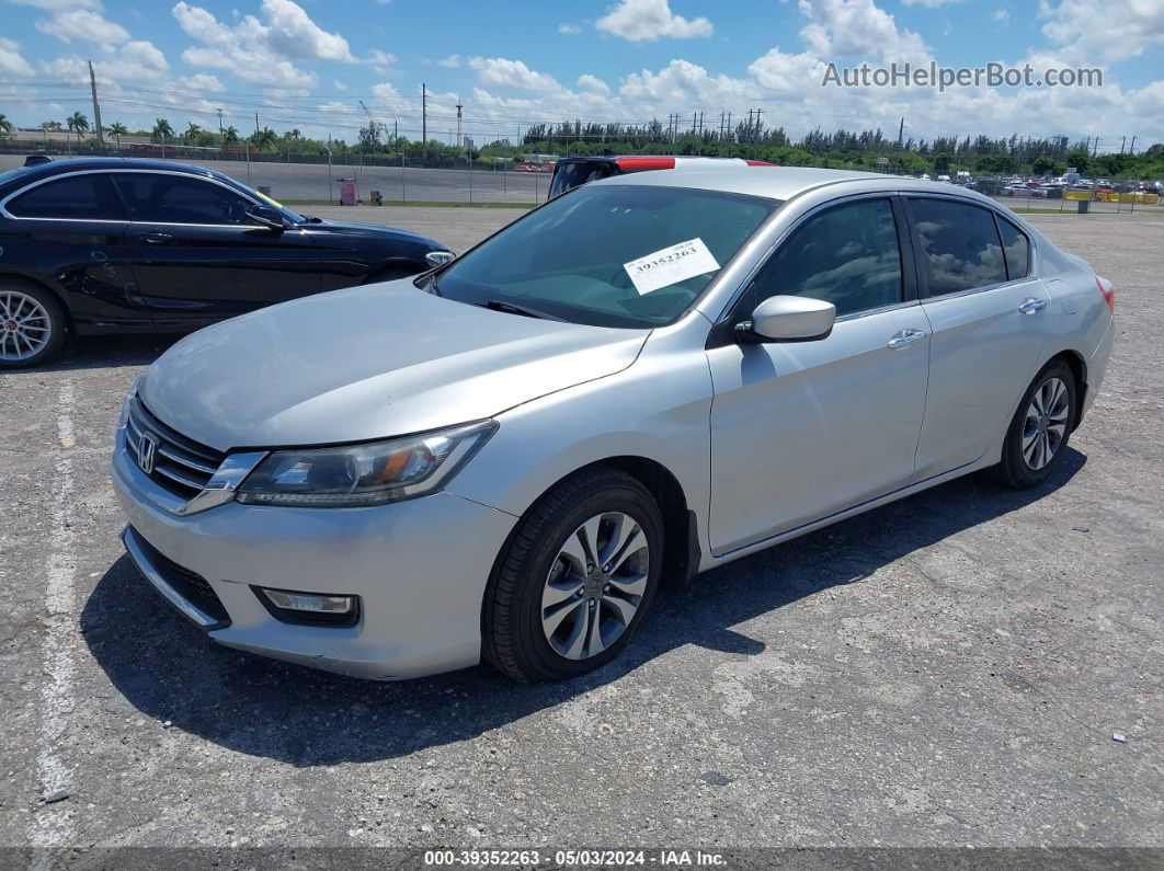 2014 Honda Accord Lx Silver vin: 1HGCR2F33EA182506