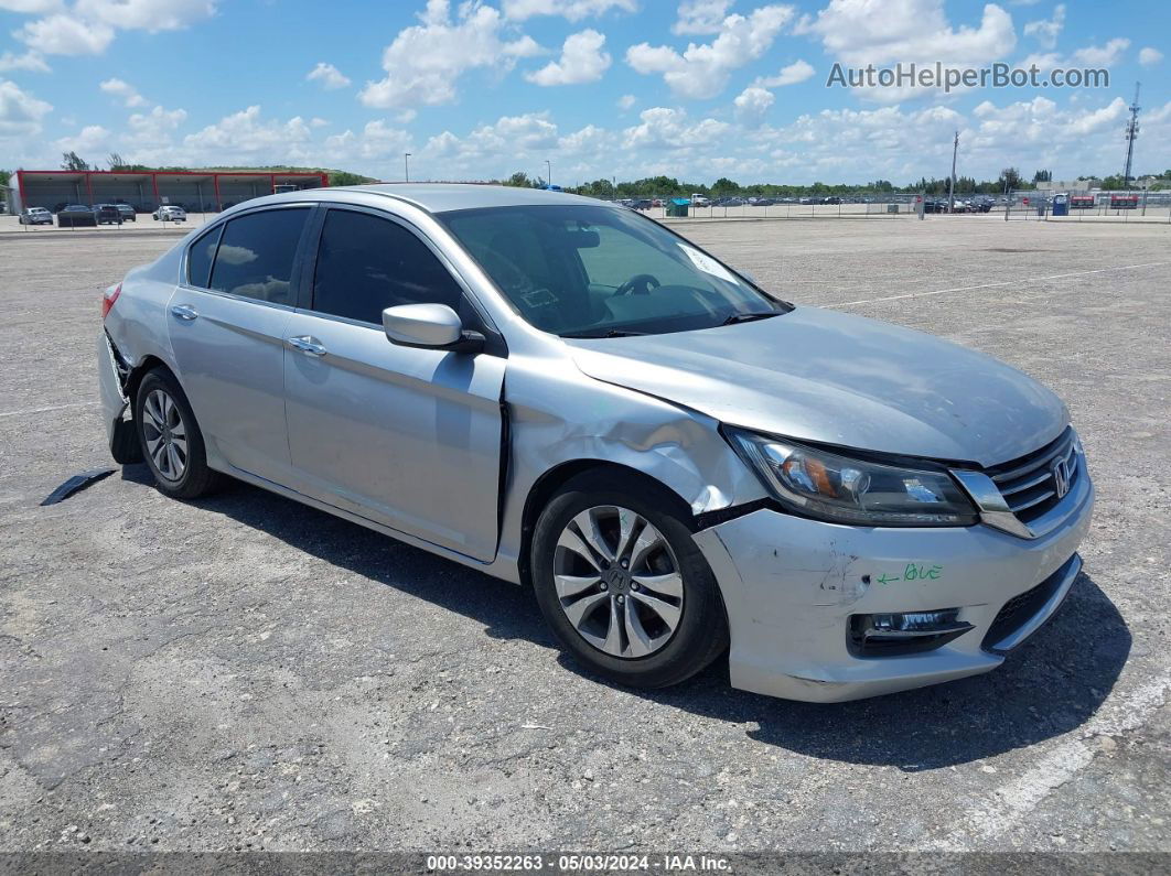 2014 Honda Accord Lx Silver vin: 1HGCR2F33EA182506