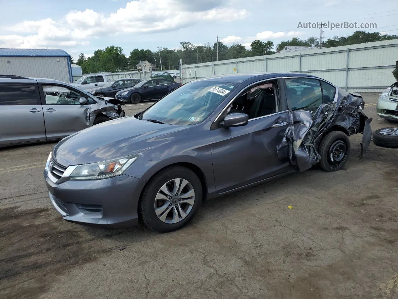 2015 Honda Accord Lx Gray vin: 1HGCR2F33FA136093