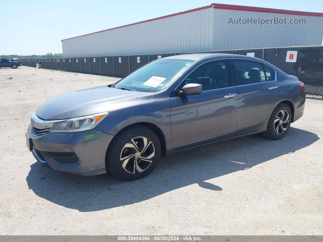 2016 Honda Accord Lx Gray vin: 1HGCR2F33GA002217