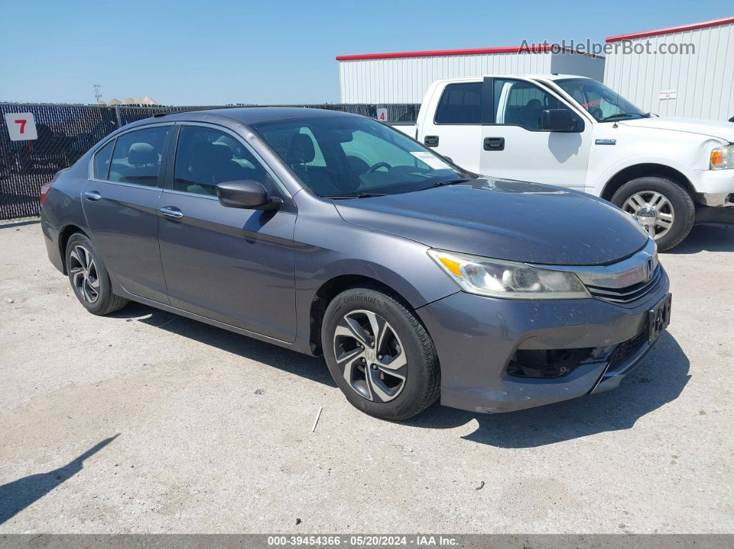 2016 Honda Accord Lx Gray vin: 1HGCR2F33GA002217