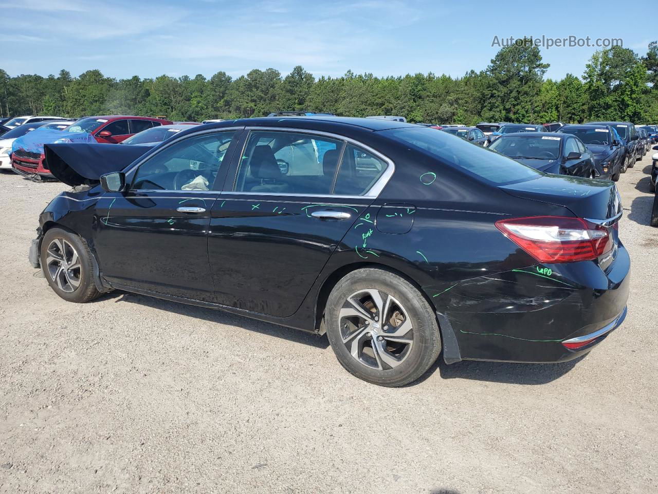 2016 Honda Accord Lx Black vin: 1HGCR2F33GA101099