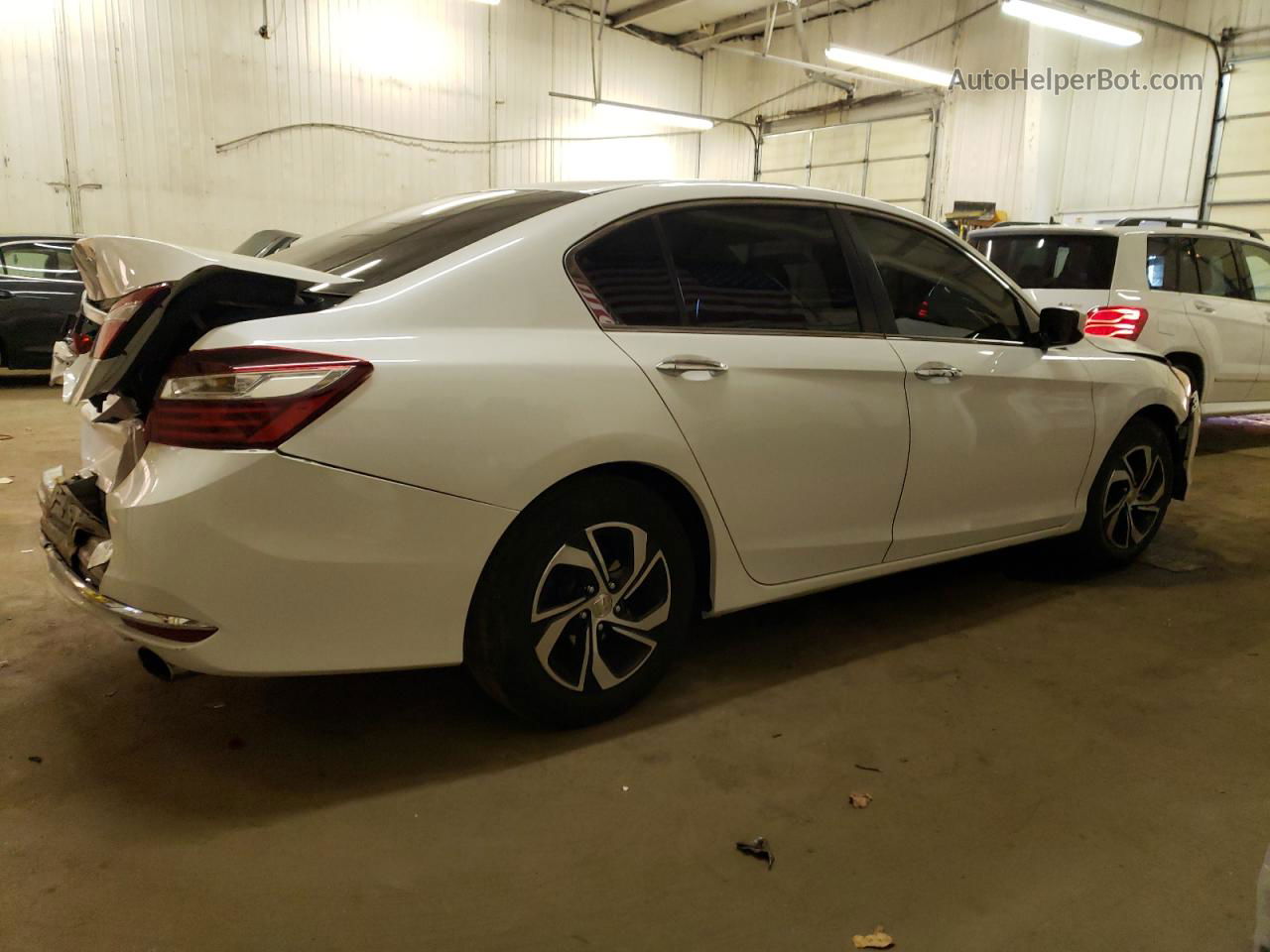 2016 Honda Accord Lx White vin: 1HGCR2F33GA131574