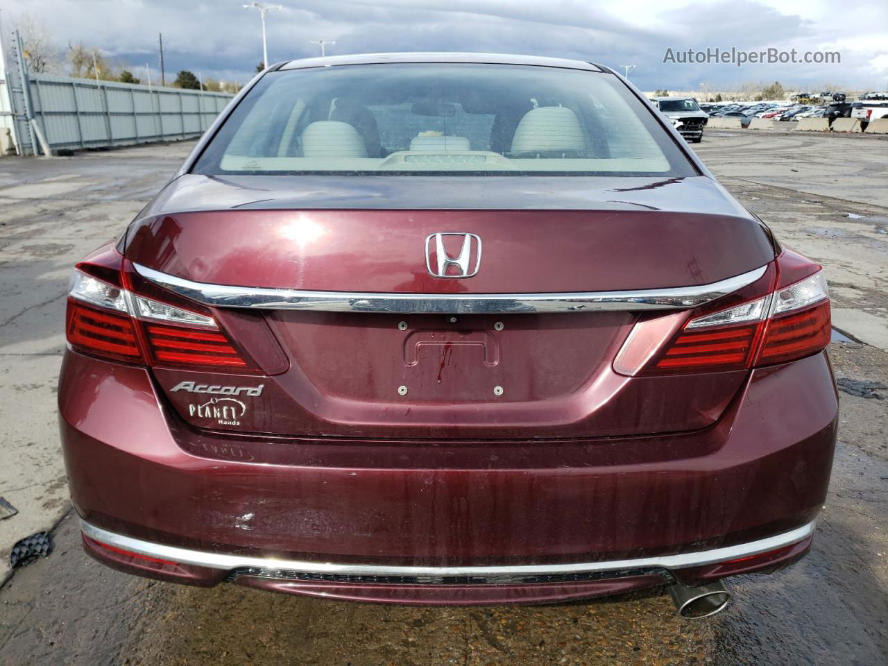 2016 Honda Accord Lx Maroon vin: 1HGCR2F33GA178152