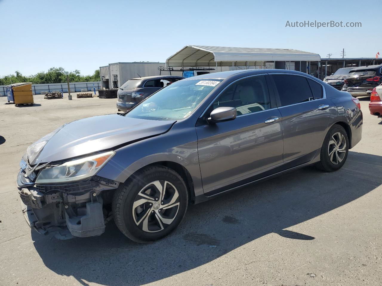 2016 Honda Accord Lx Gray vin: 1HGCR2F33GA214082