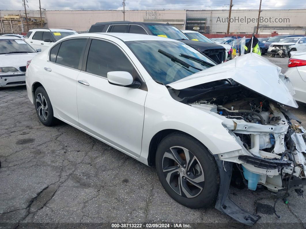 2017 Honda Accord Lx White vin: 1HGCR2F33HA010450