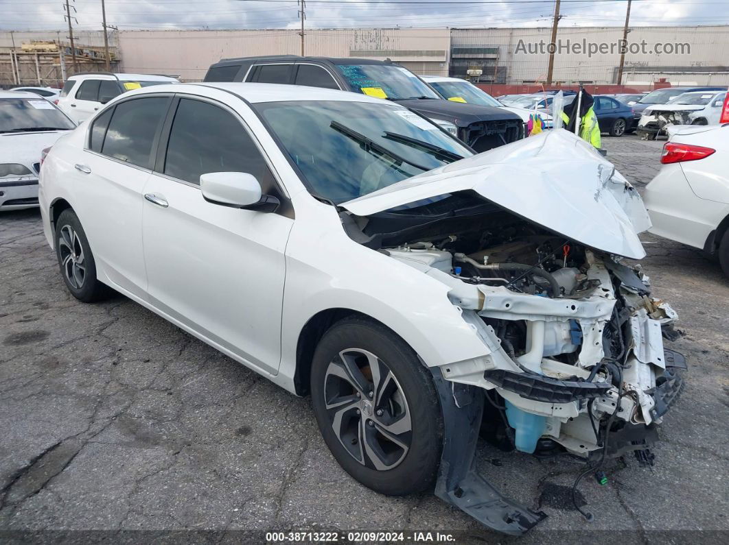 2017 Honda Accord Lx White vin: 1HGCR2F33HA010450