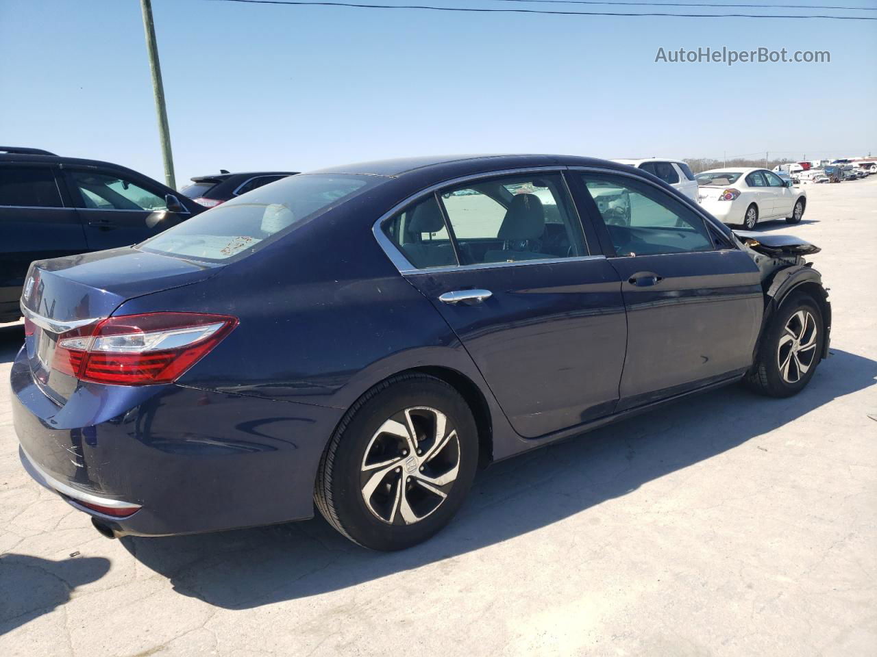 2017 Honda Accord Lx Blue vin: 1HGCR2F33HA066744