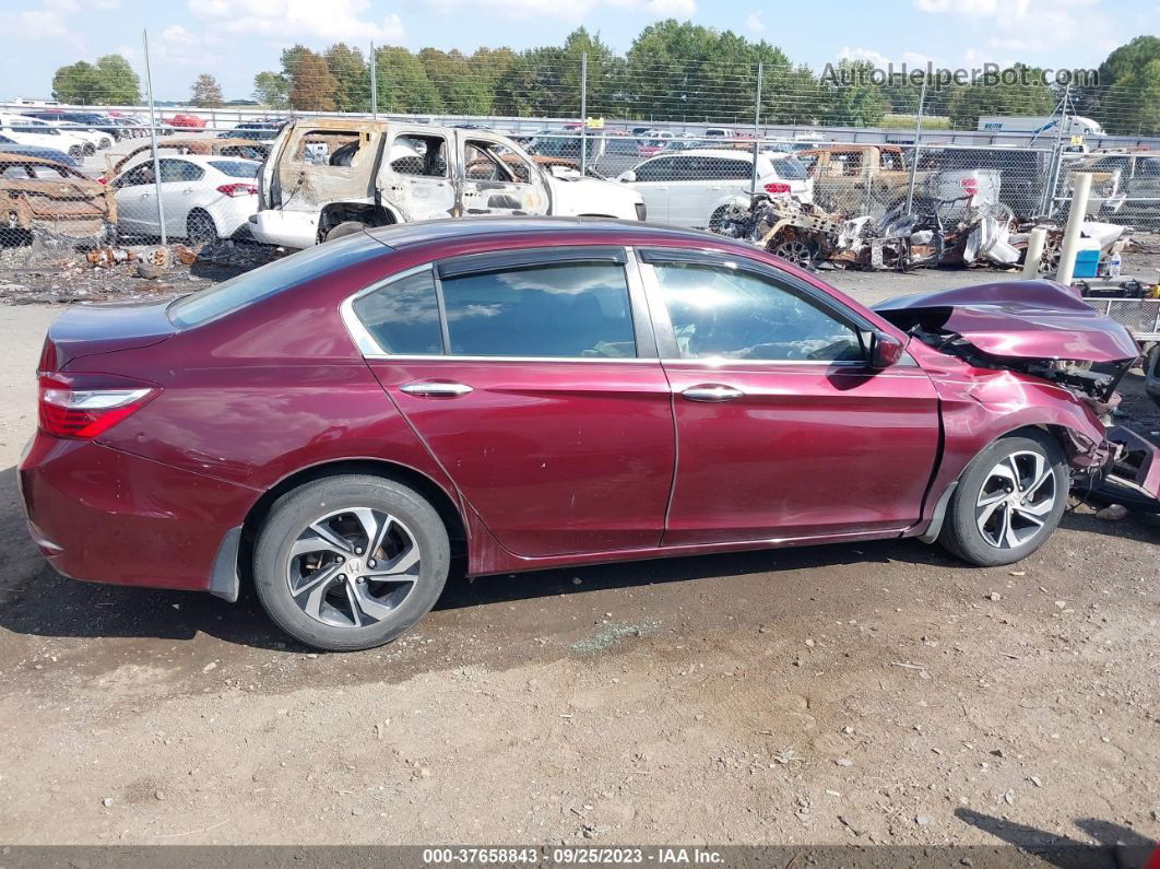 2017 Honda Accord Sedan Lx Burgundy vin: 1HGCR2F33HA098836