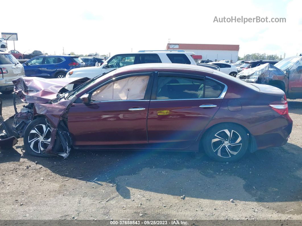 2017 Honda Accord Sedan Lx Burgundy vin: 1HGCR2F33HA098836