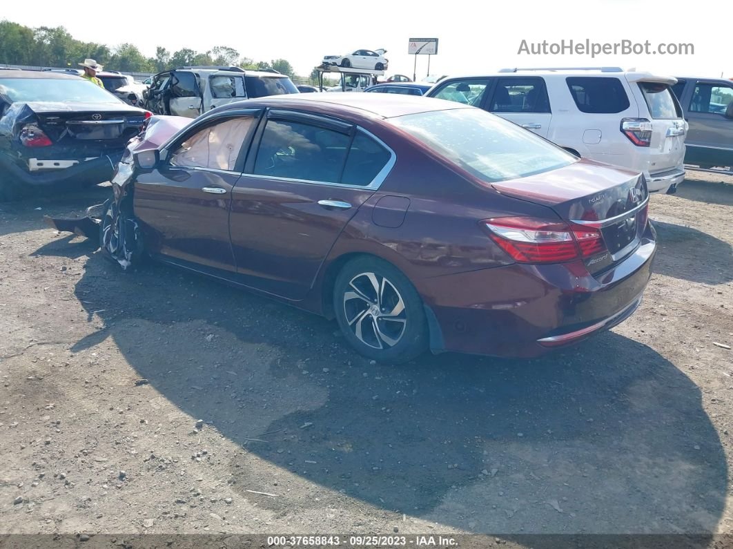 2017 Honda Accord Sedan Lx Burgundy vin: 1HGCR2F33HA098836