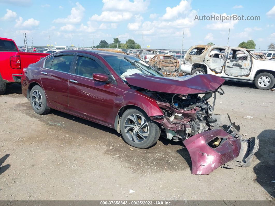 2017 Honda Accord Sedan Lx Burgundy vin: 1HGCR2F33HA098836