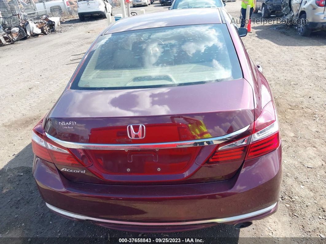 2017 Honda Accord Sedan Lx Burgundy vin: 1HGCR2F33HA098836