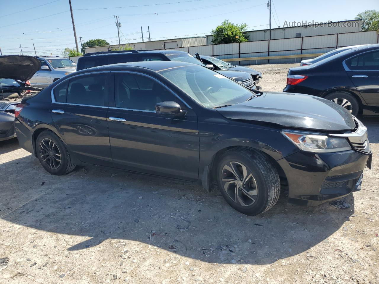 2017 Honda Accord Lx Black vin: 1HGCR2F33HA109513