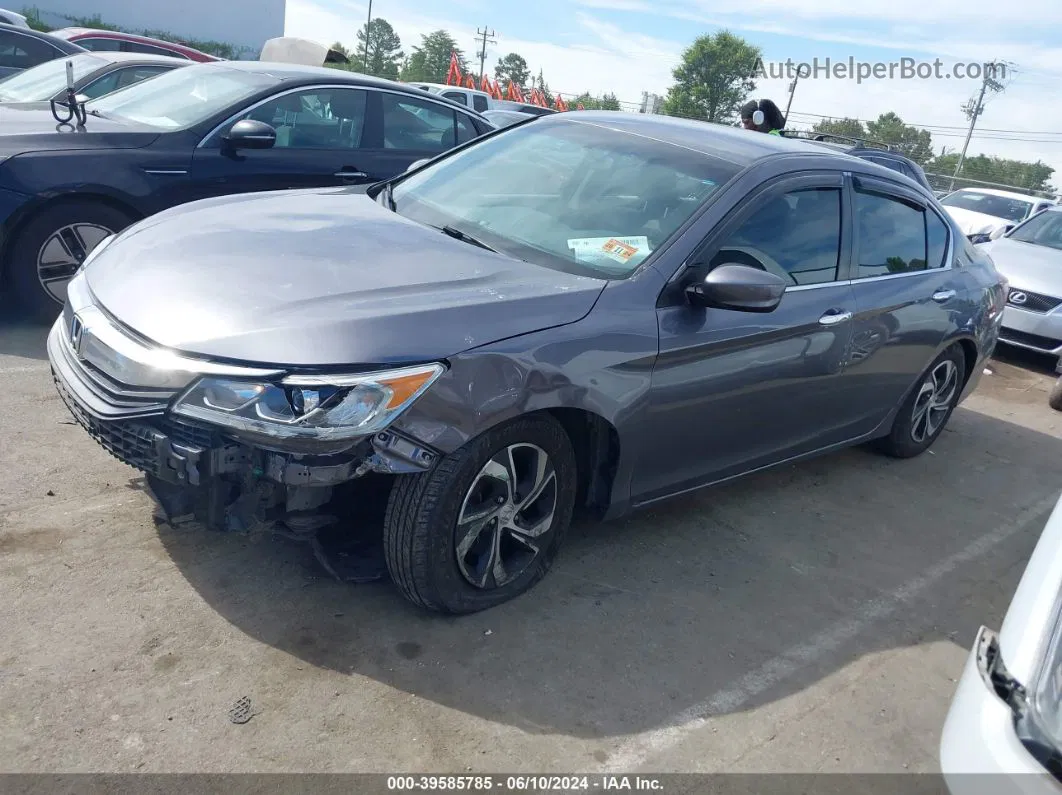 2017 Honda Accord Lx Gray vin: 1HGCR2F33HA163362