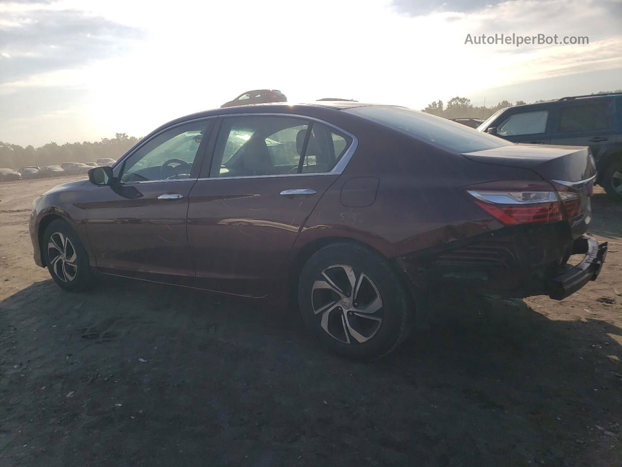 2017 Honda Accord Lx Burgundy vin: 1HGCR2F33HA171557