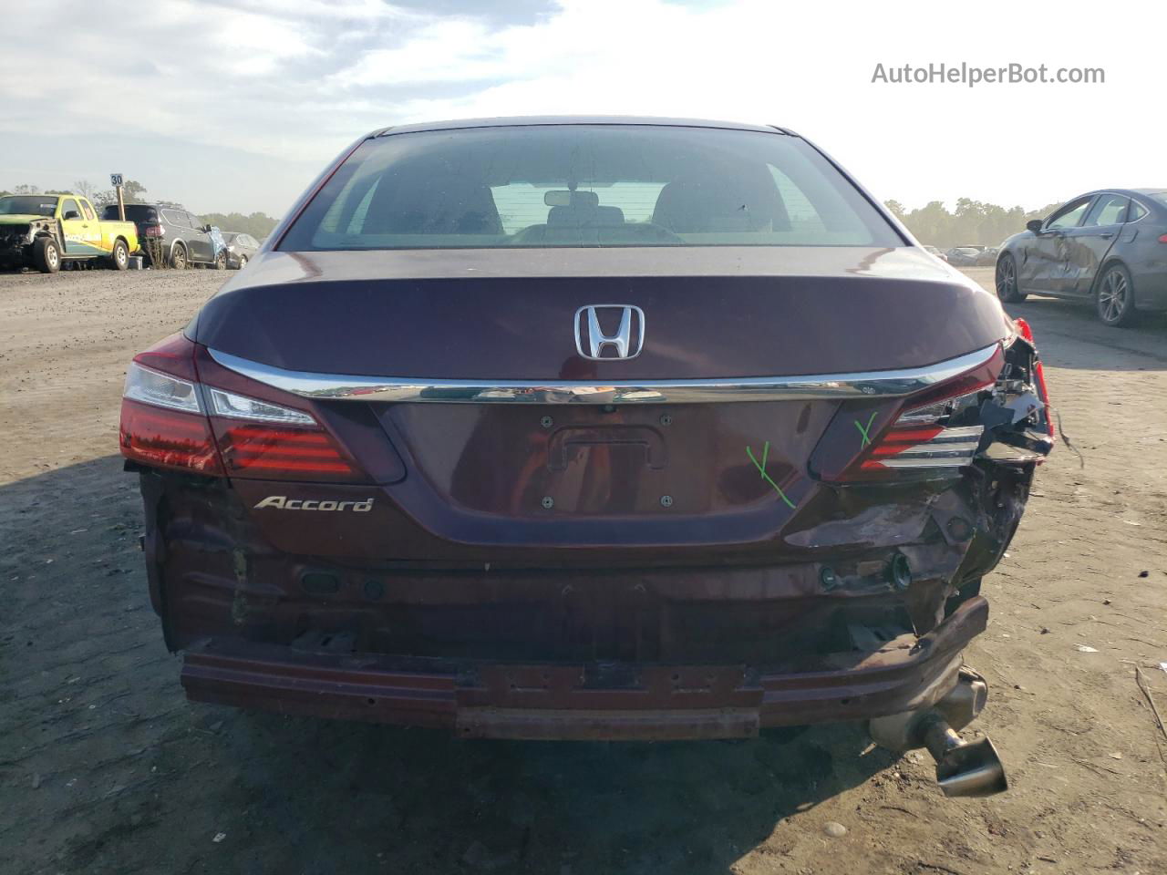 2017 Honda Accord Lx Burgundy vin: 1HGCR2F33HA171557