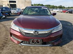 2017 Honda Accord Lx Burgundy vin: 1HGCR2F33HA171557