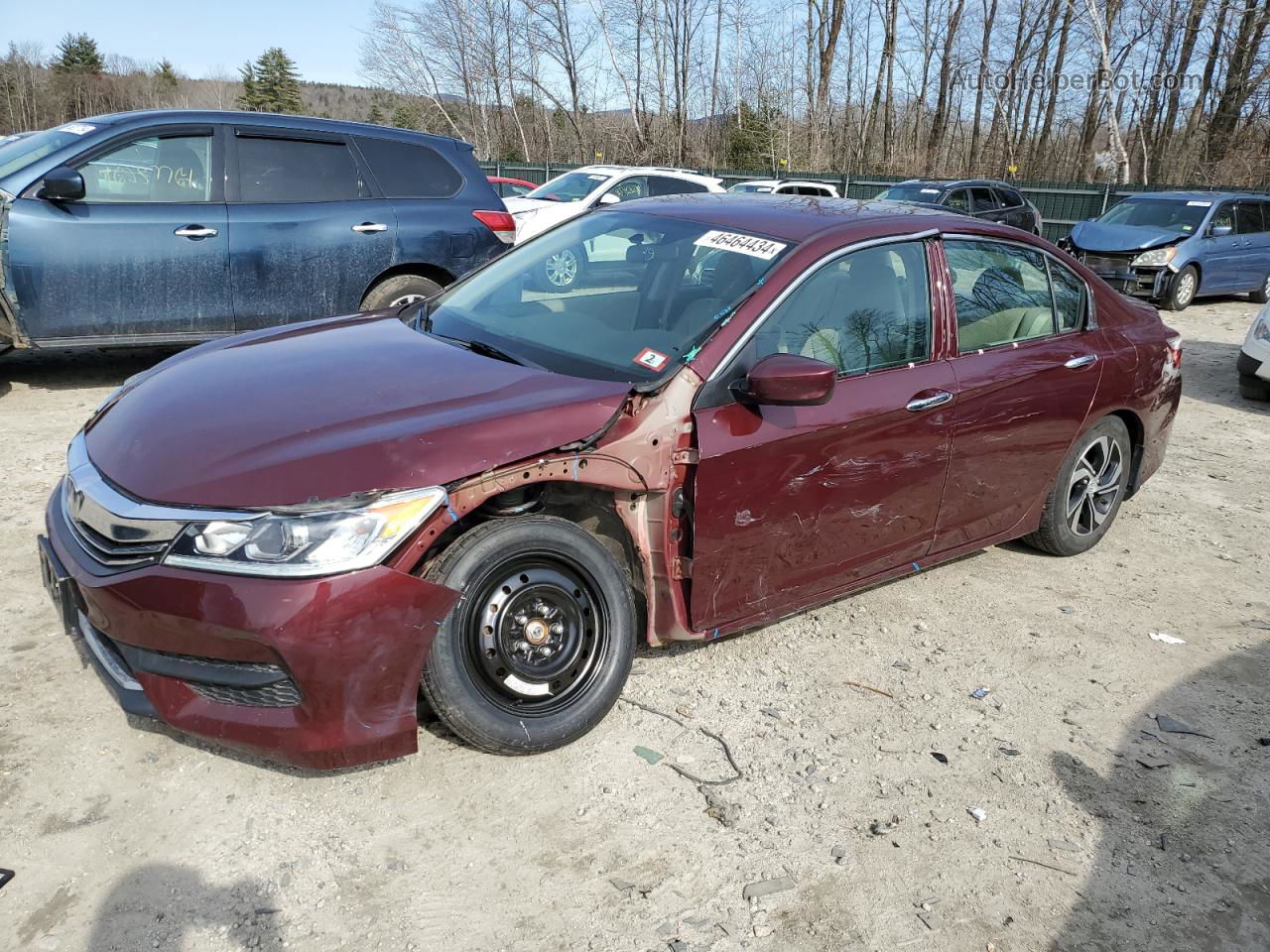 2017 Honda Accord Lx Red vin: 1HGCR2F33HA273392