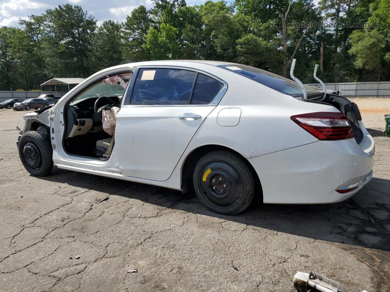 2017 Honda Accord Lx White vin: 1HGCR2F33HA294890