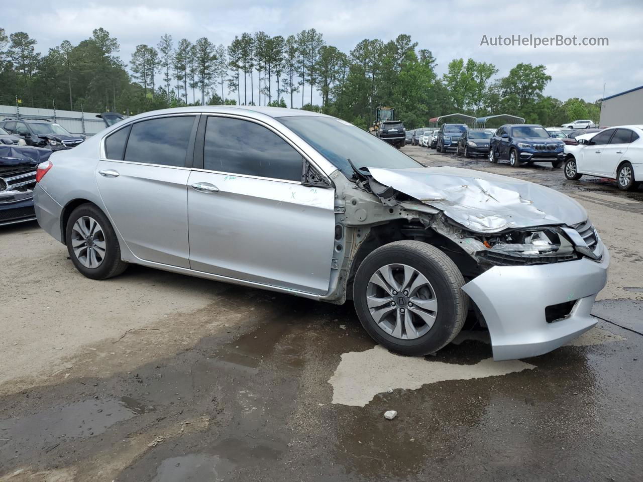 2014 Honda Accord Lx Silver vin: 1HGCR2F34EA014907