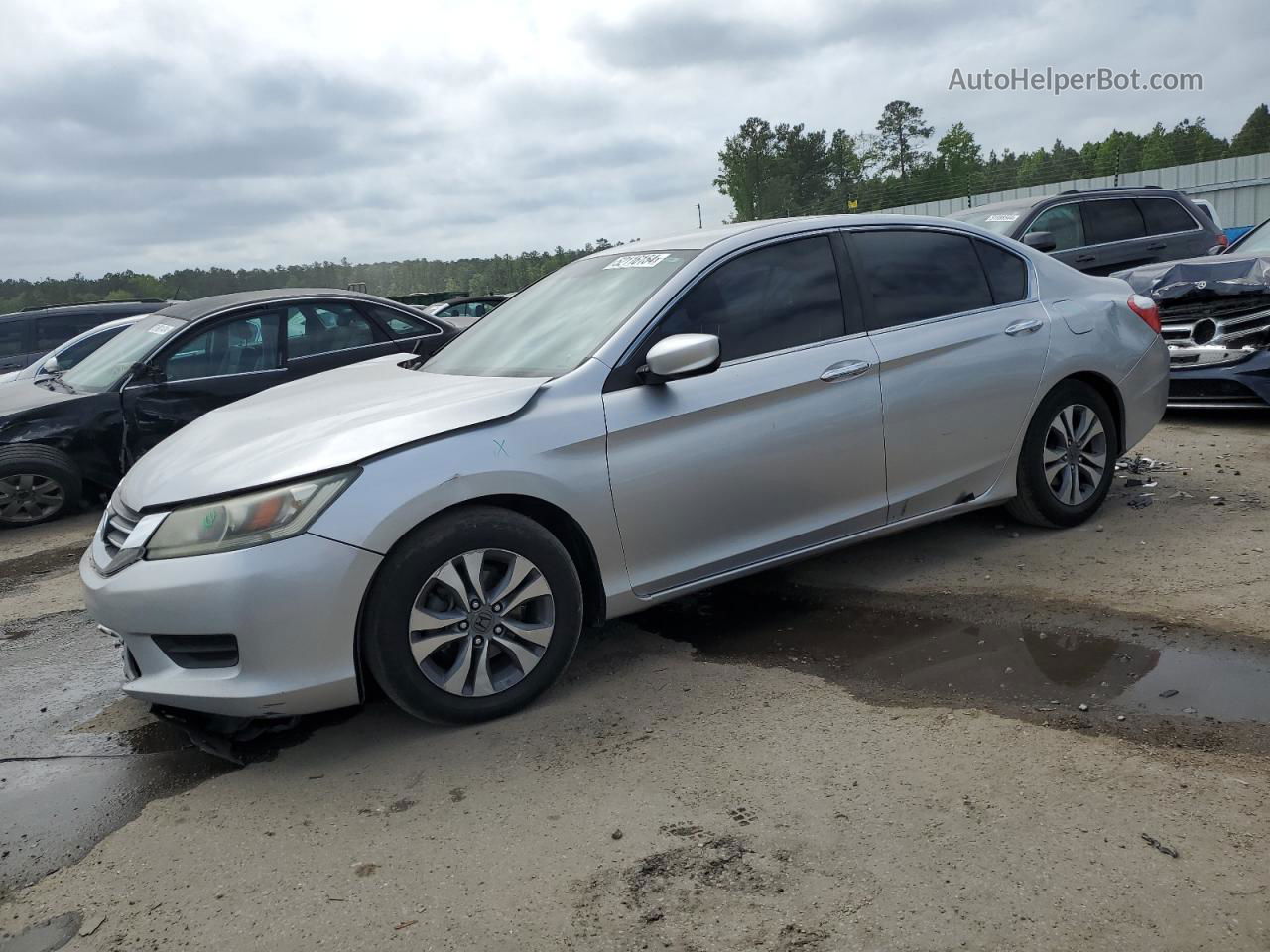 2014 Honda Accord Lx Silver vin: 1HGCR2F34EA014907