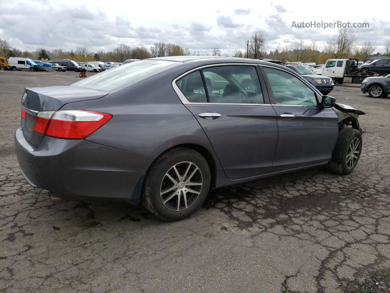 2014 Honda Accord Lx Gray vin: 1HGCR2F34EA015880