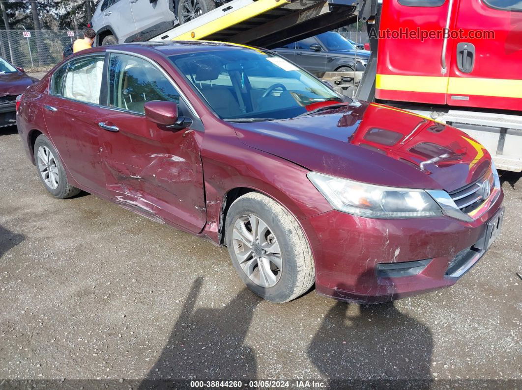 2014 Honda Accord Lx Maroon vin: 1HGCR2F34EA034316